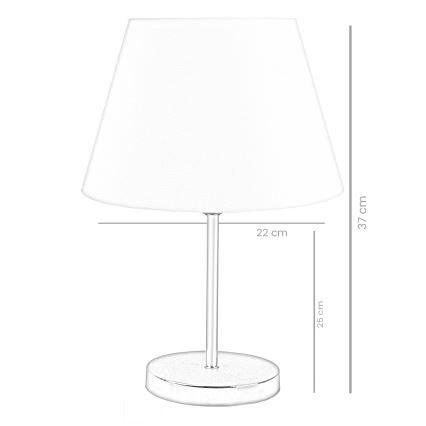 Bordslampa  AYD 1xE27/60W/230V vit /gyllene 