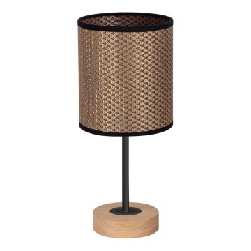 Bordslampa BENITA 1xE27/60W/230V 30 cm brun/ek