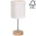 Bordslampa BENITA 1xE27/60W/230V 30 cm grädde/ek – FSC certifierade