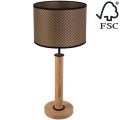 Bordslampa BENITA 1xE27/60W/230V 61 cm brun/ek – FSC certifierade