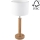 Bordslampa BENITA 1xE27/60W/230V 61 cm vit/ek – FSC certifierade