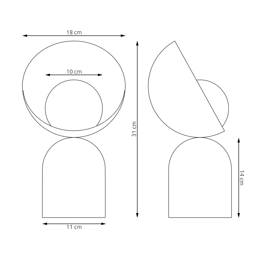 Bordslampa BOTO 1xG9/8W/230V grå