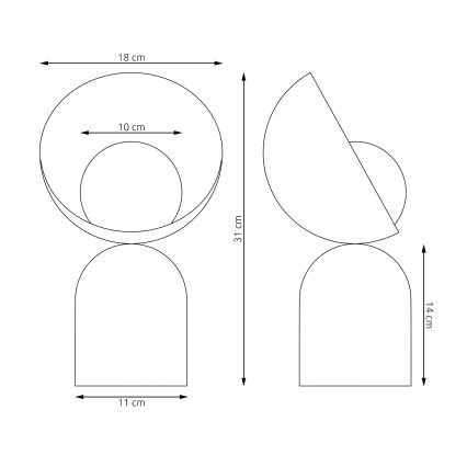 Bordslampa BOTO 1xG9/8W/230V svart