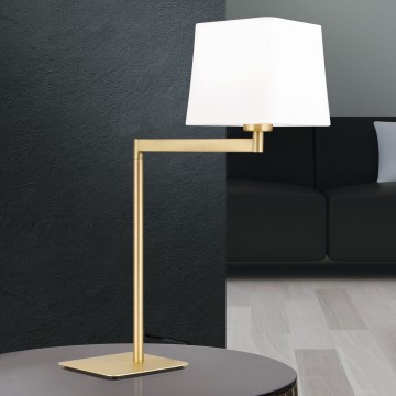 Bordslampa CARLTON 1xE27/40W/230V vit/guld