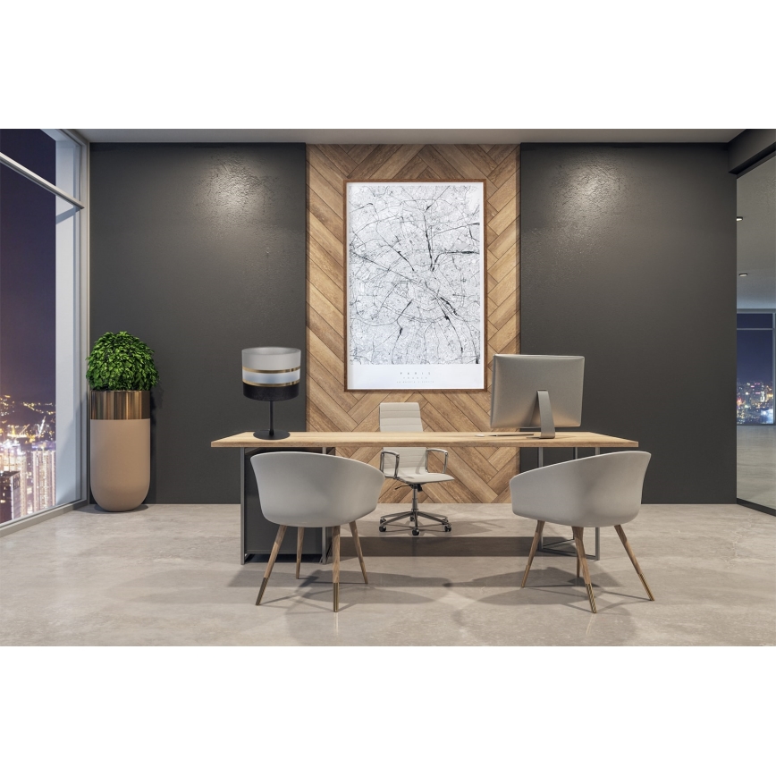 Bordslampa CORAL 1xE27/60W/230V svart/grå