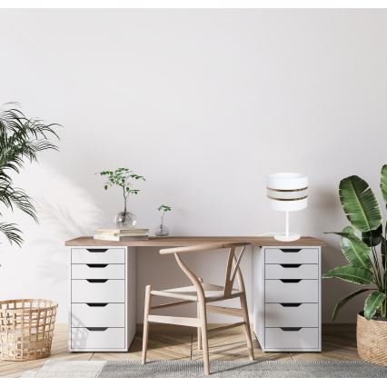 Bordslampa CORAL 1xE27/60W/230V vit