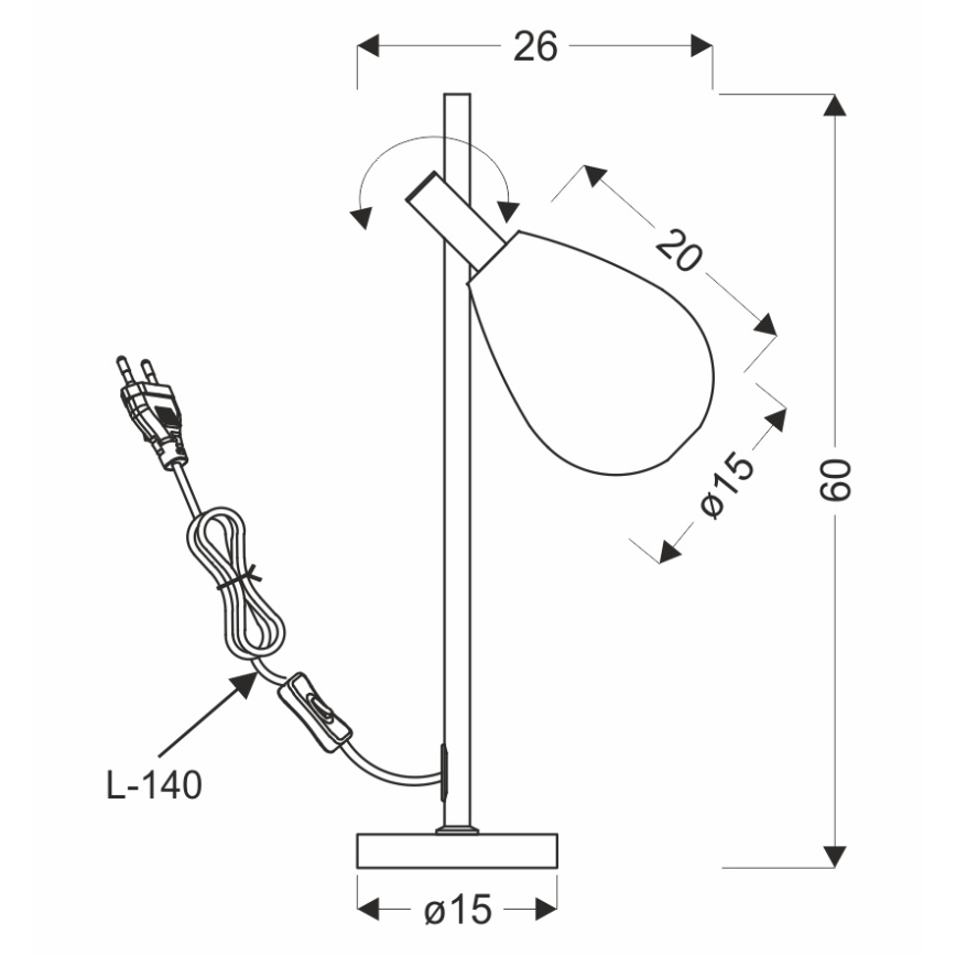 Bordslampa DENSO 1xG9/5W/230V koppar/svart