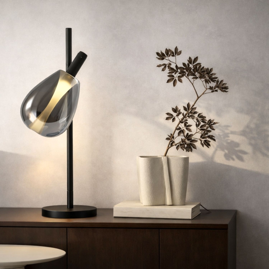 Bordslampa DENSO 1xG9/5W/230V svart krom
