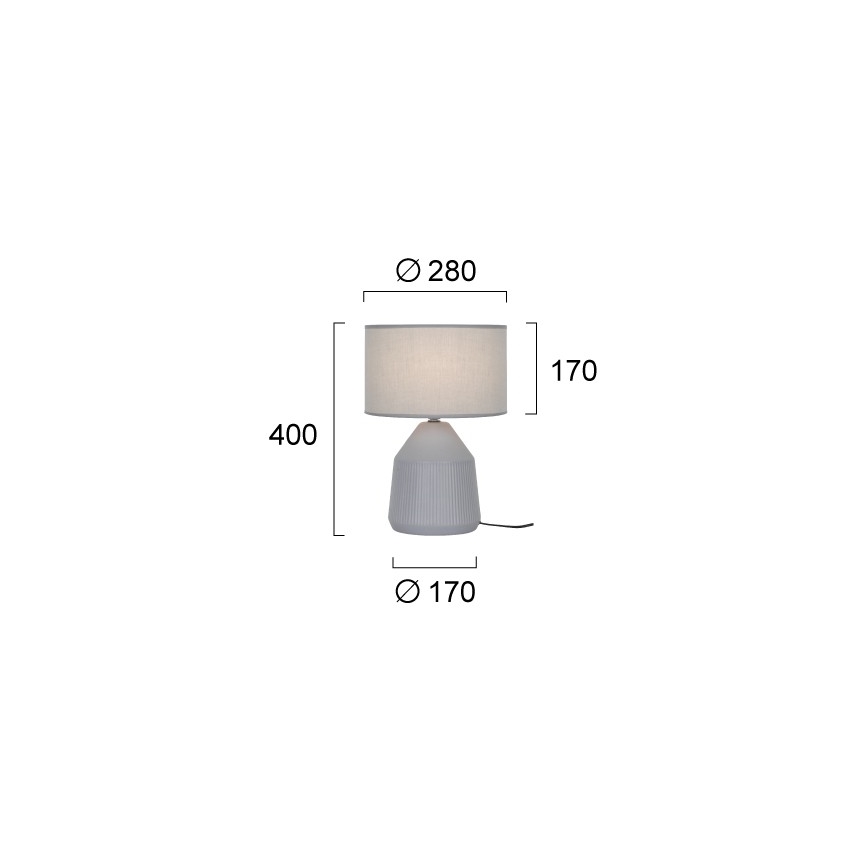 Bordslampa DOLLY 1xE27/25W/230V grå