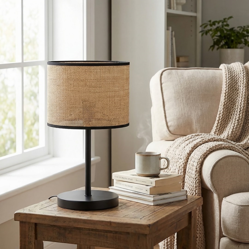 Bordslampa ECO 1xE27/15W/230V beige/rotting