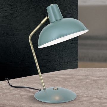 Bordslampa FEDRA 1xE14/40W/230V mintgrön/mässing