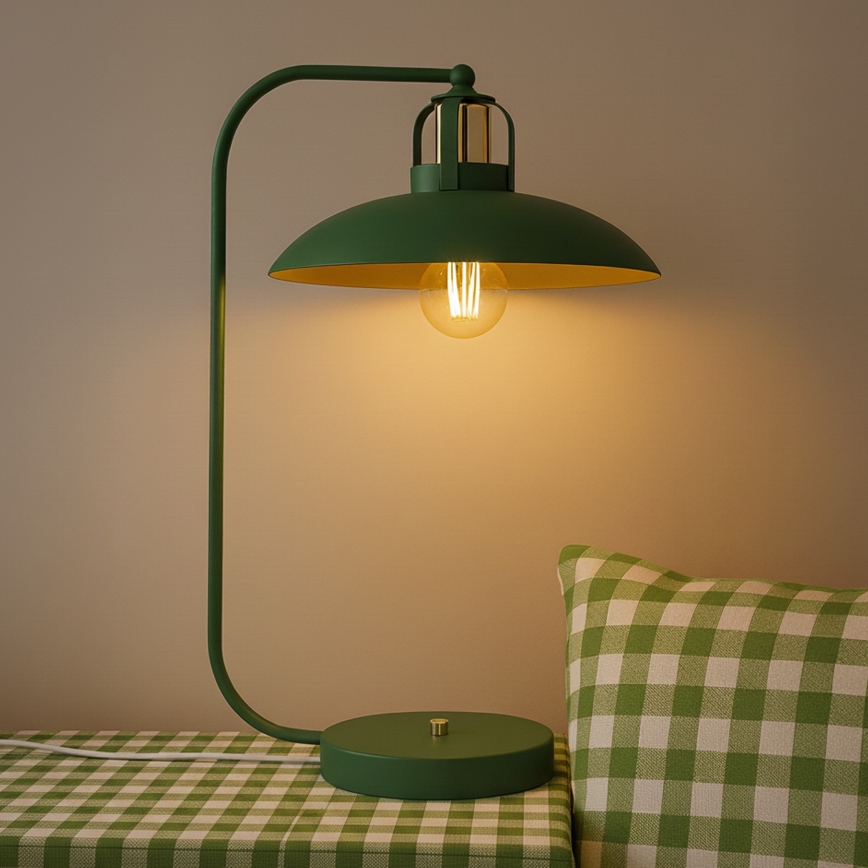 Bordslampa  FELIX 1xE27/60W/230V grön
