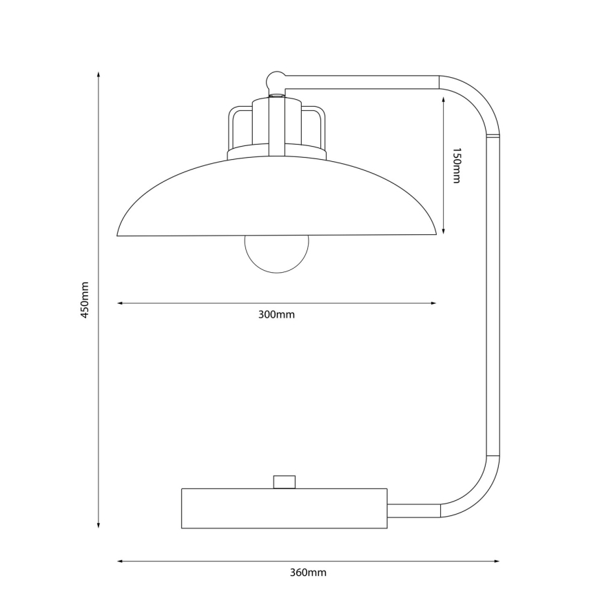 Bordslampa  FELIX 1xE27/60W/230V vit