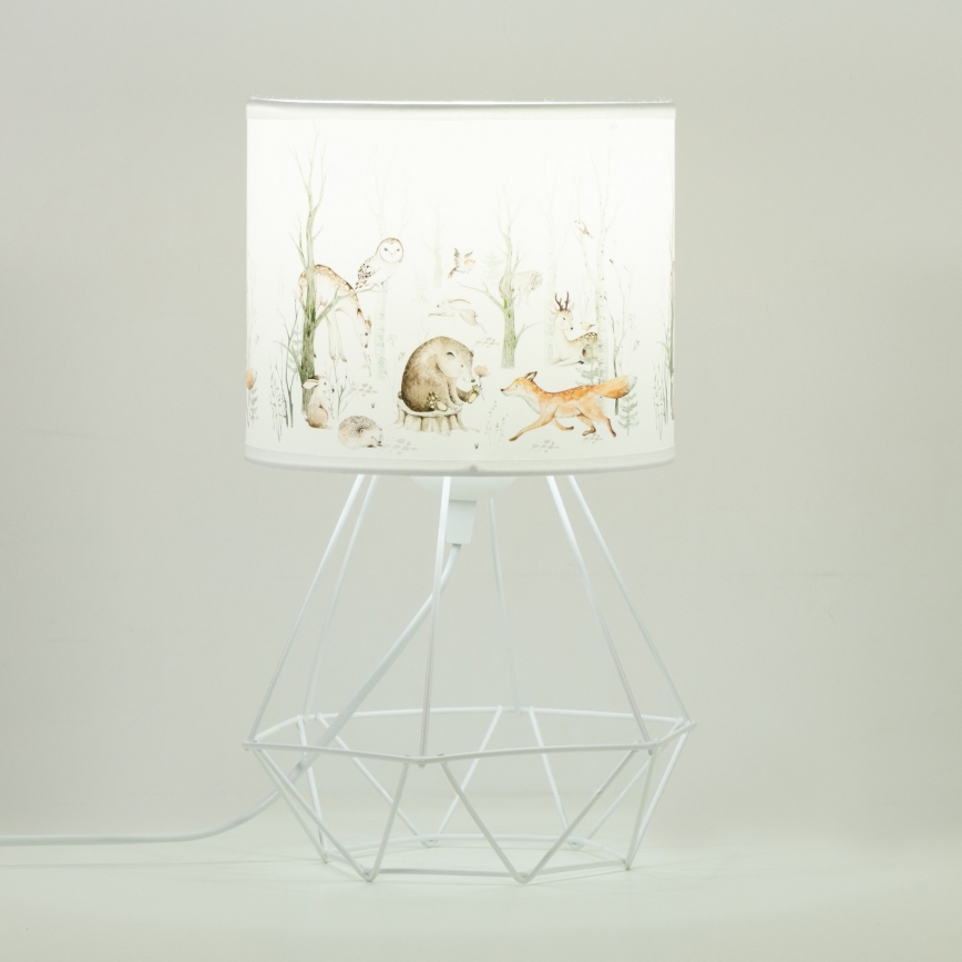 Bordslampa för barn KIDS ROOM 1xE27/60W/230V Ø 18 cm med djurmotiv