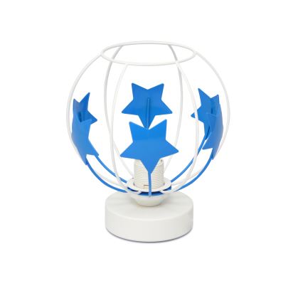 Bordslampa för barn STARS 1xE27/15W/230V blå/vit