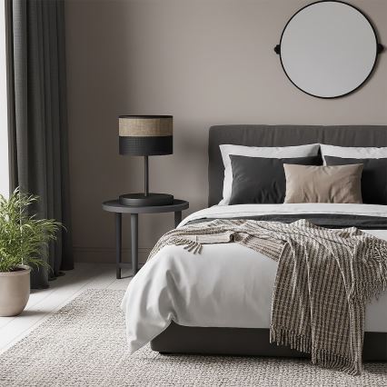 Bordslampa KARBON 1xE27/15W/230V svart/brun