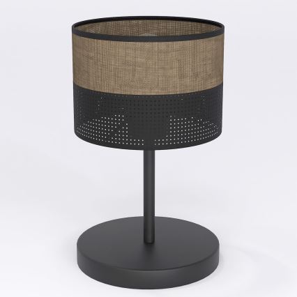 Bordslampa KARBON 1xE27/15W/230V svart/brun