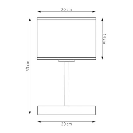 Bordslampa KARBON 1xE27/15W/230V svart/grå
