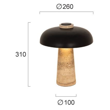 Bordslampa LORA 3xG9/40W/230V svart/beige