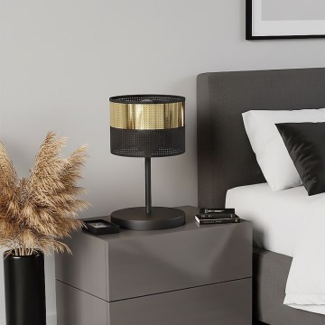 Bordslampa LUX 1xE27/15W/230V svart/guld