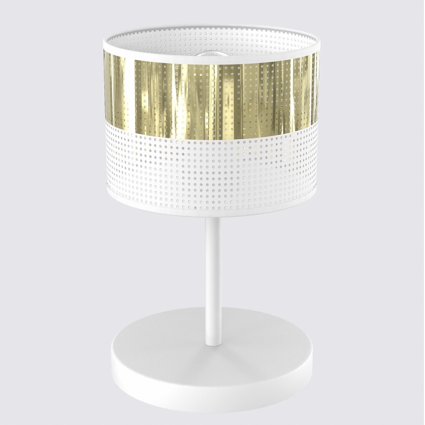 Bordslampa LUX 1xE27/15W/230V vit/guld
