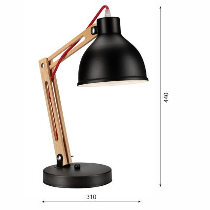 Bordslampa MARCELLO 1xE27/60W/230V bok