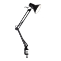 Bordslampa med klämma WORKER 1xE27/10W/230V svart