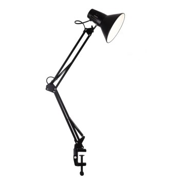 Bordslampa med klämma WORKER 1xE27/10W/230V svart
