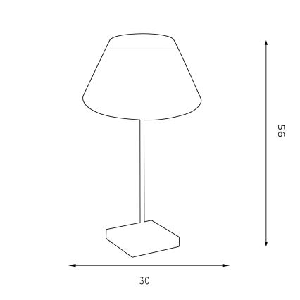 Bordslampa med USB-port 1xE27/60W/230V blå