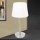 Bordslampa med USB-port LUDWIG 1xE27/40W/230V 50 cm vit/matt krom