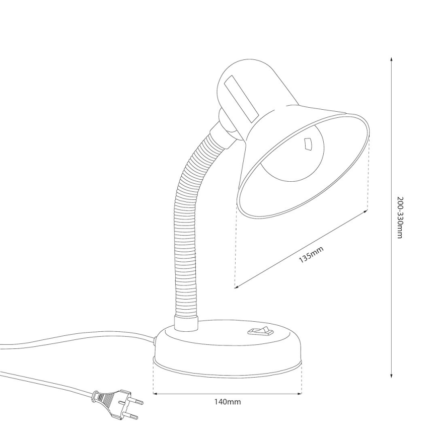Bordslampa MENTOR 1xE27/15W/230V grön