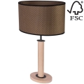 Bordslampa MERCEDES 1xE27/40W/230V 60 cm brun/ek – FSC certifierade