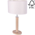 Bordslampa MERCEDES 1xE27/40W/230V 60 cm grädde/ek – FSC certifierade