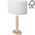 Bordslampa MERCEDES 1xE27/40W/230V 60 cm vit/ek – FSC certifierade