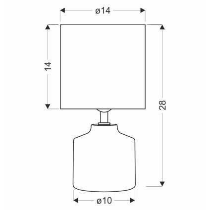 Bordslampa MINOS 1xE14/40W/230V brun/vit