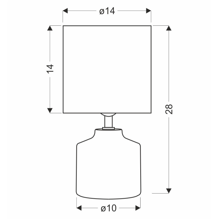 Bordslampa MINOS 1xE14/40W/230V brun/vit