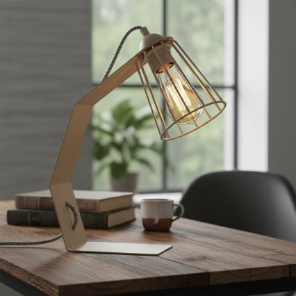 Bordslampa NANDO 1xE27/15W/230V beige