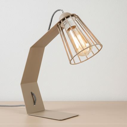 Bordslampa NANDO 1xE27/15W/230V beige