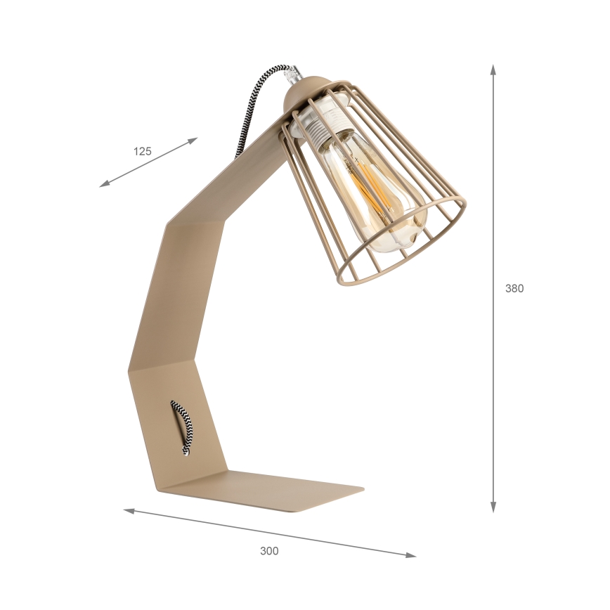 Bordslampa NANDO 1xE27/15W/230V beige