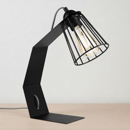 Bordslampa NANDO 1xE27/15W/230V svart