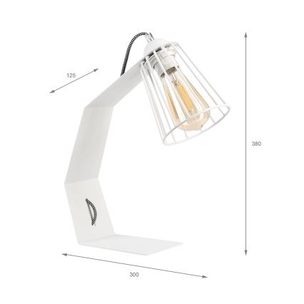 Bordslampa NANDO 1xE27/15W/230V vit