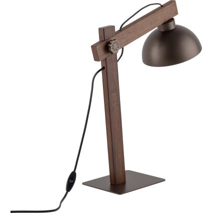 Bordslampa OSLO 1xE27/15W/230V valnöt/brun