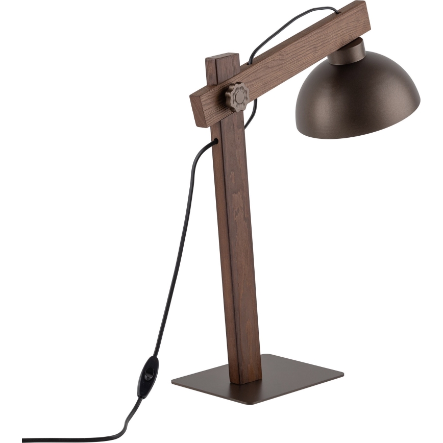 Bordslampa OSLO 1xE27/15W/230V valnöt/brun