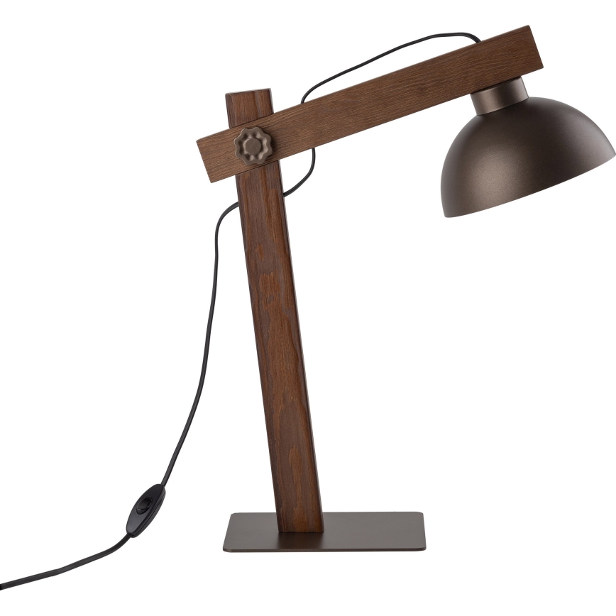 Bordslampa OSLO 1xE27/15W/230V valnöt/brun