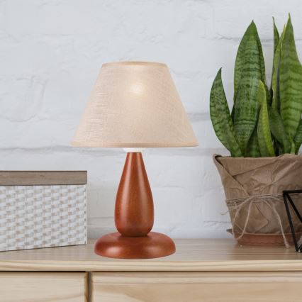 Bordslampa PERA 1xE27/60W/230V brun/bok