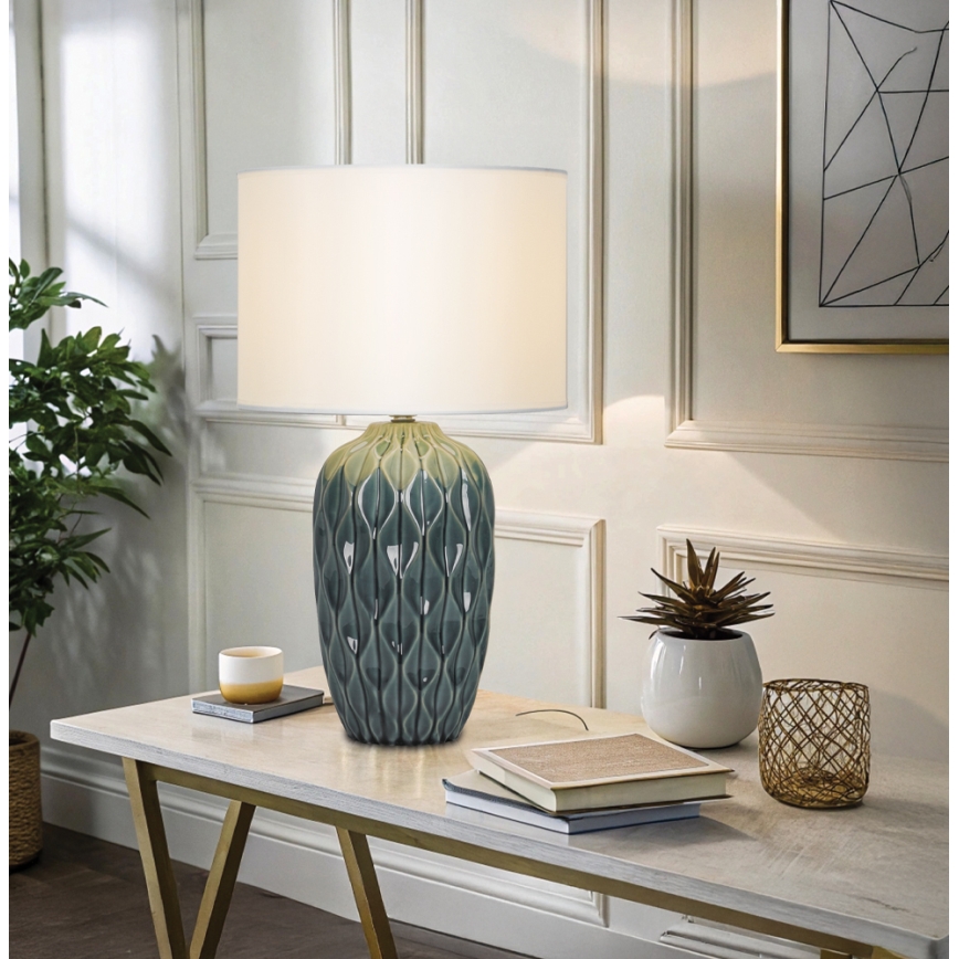 Bordslampa PINEAPLE 1xE27/40W/230V vit/grön