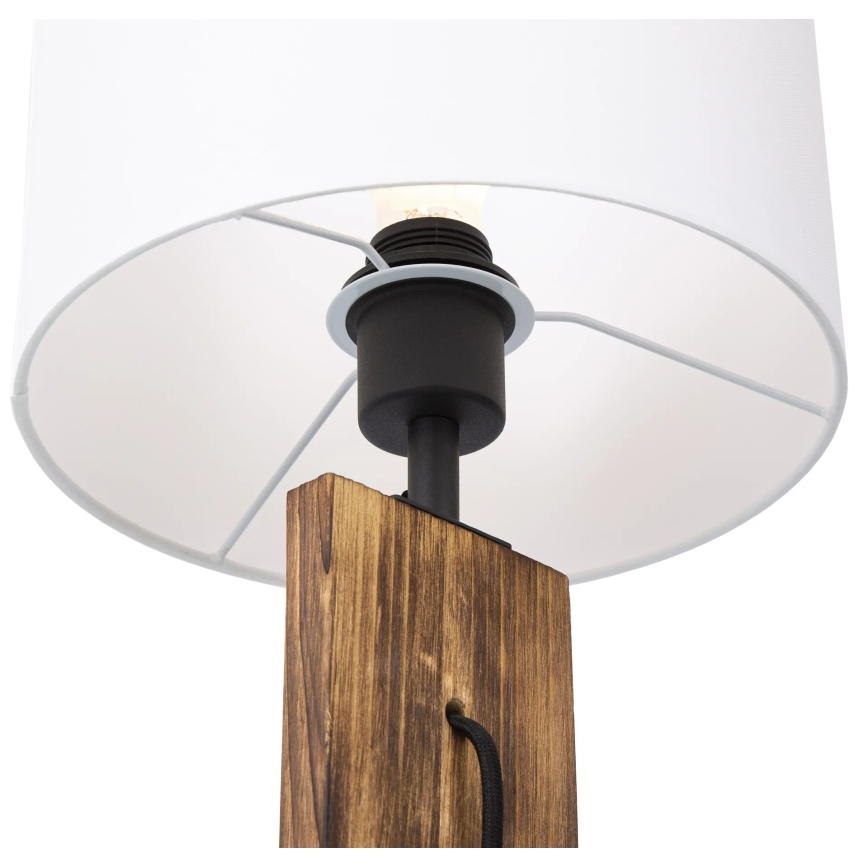 Bordslampa PINUS 1xE27/40W/230V vit/trä