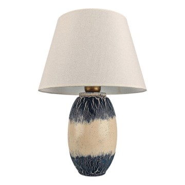 Bordslampa RAMZES 1xE27/40W/230V beige/blå