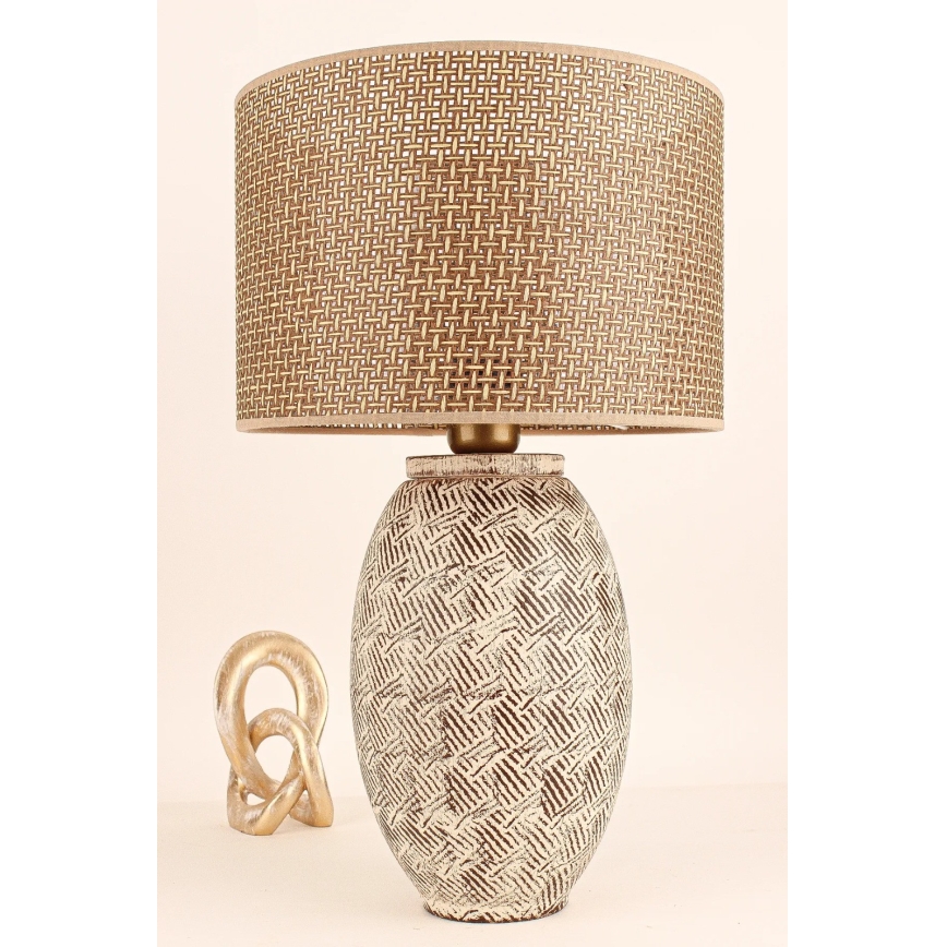 Bordslampa RAMZES 1xE27/40W/230V beige