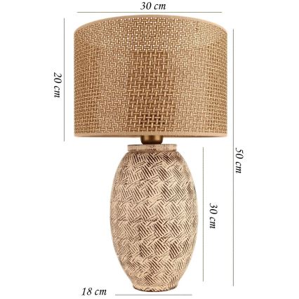 Bordslampa RAMZES 1xE27/40W/230V beige